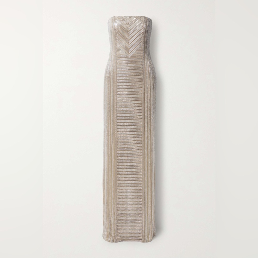 PURPLE LABEL Ralph Lauren Silver Maxi Dress